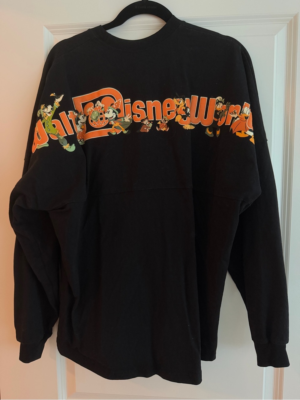 Disney Black Crewneck Sweatshirt with Orange Character Graphic
